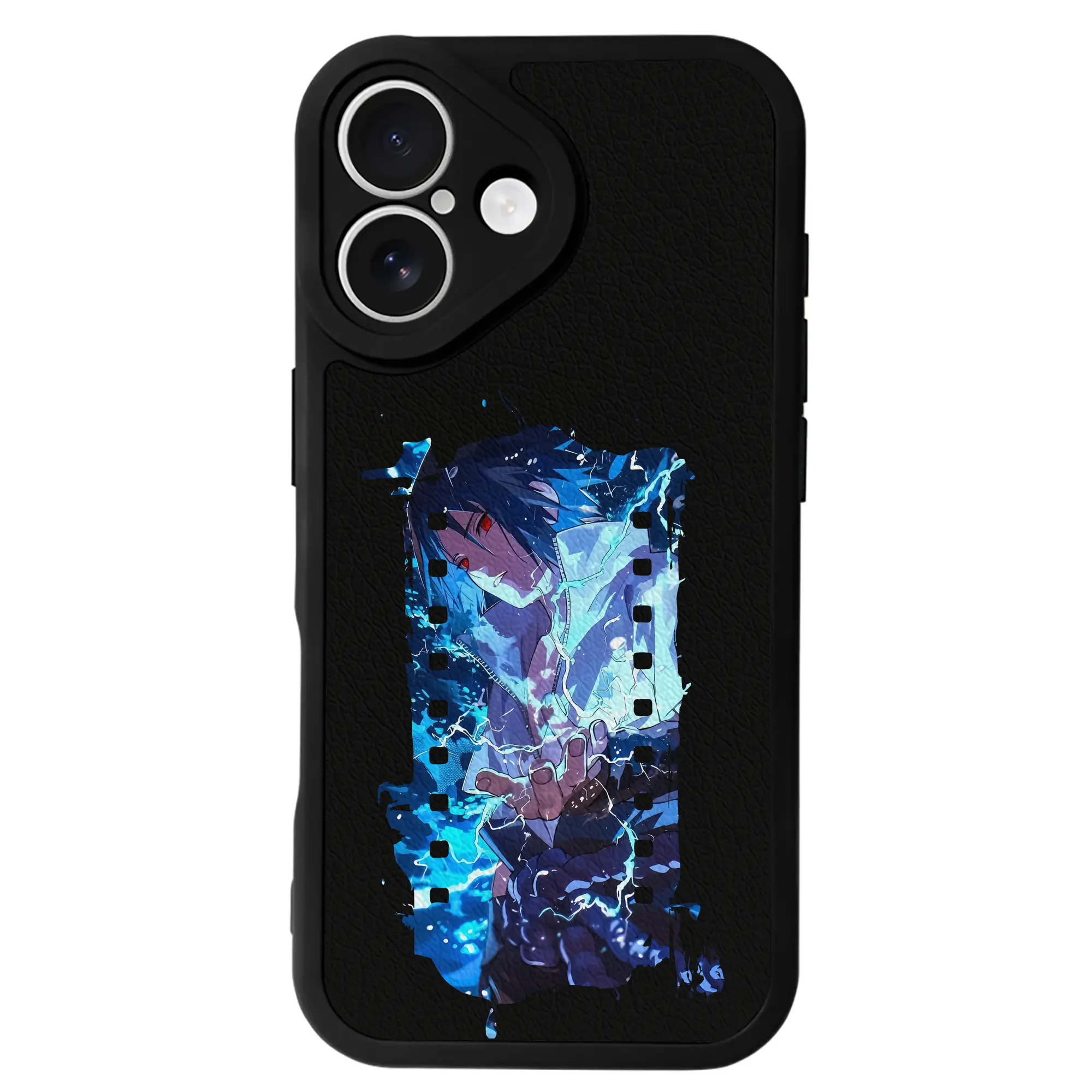 ナルト グッズ うちは サスケ - IPhone 16シリーズ対応 ・ シリコンスマホケース ・ レザー調 ・ 高精度フィット ・ 耐衝撃 ・ ワイヤレス充電対応 ・ 精密カット